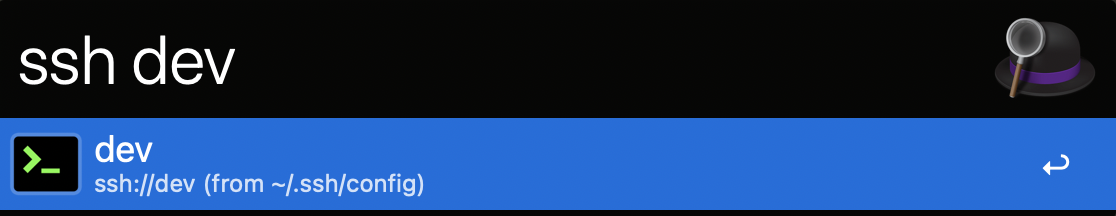 Alfred SSH with iTerm2