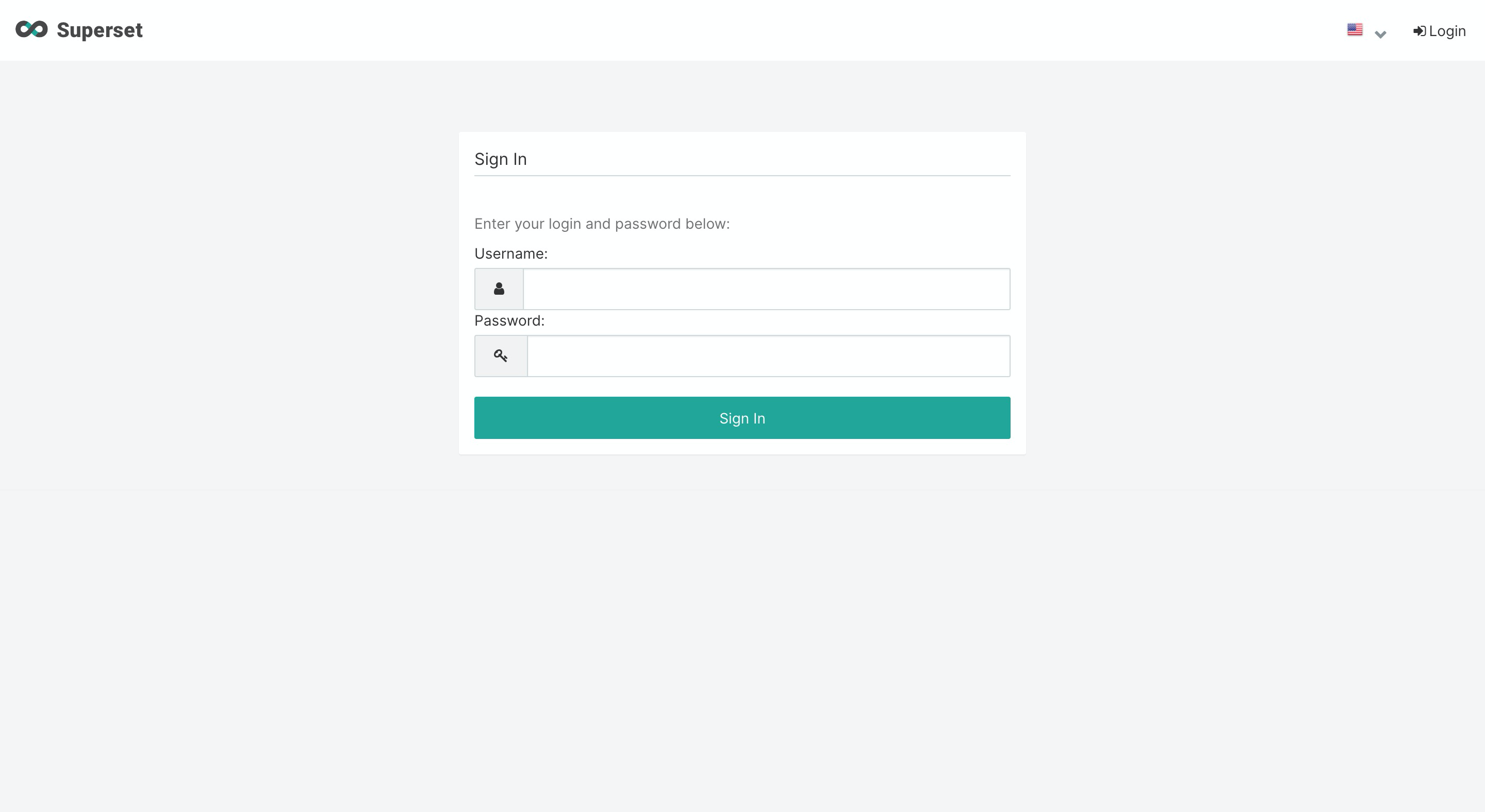 Apache Superset Login